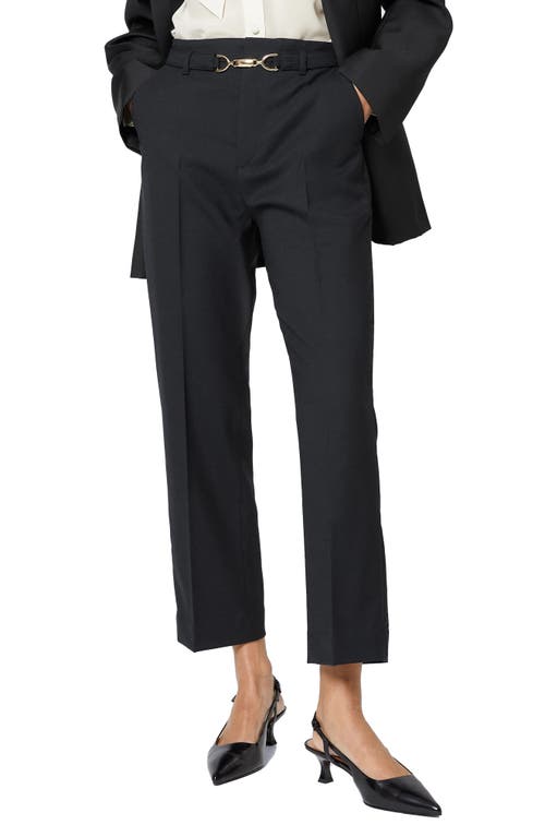 & Other Stories Belted Crop Trousers in Black