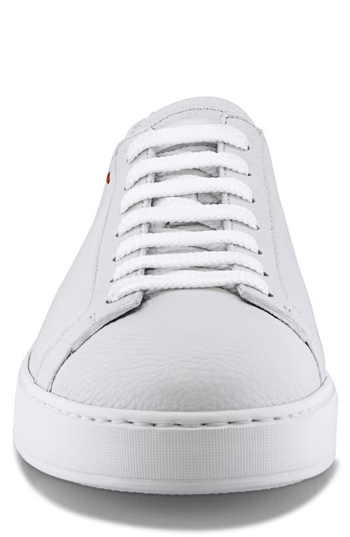 Santoni White Low-top Sneaker In White