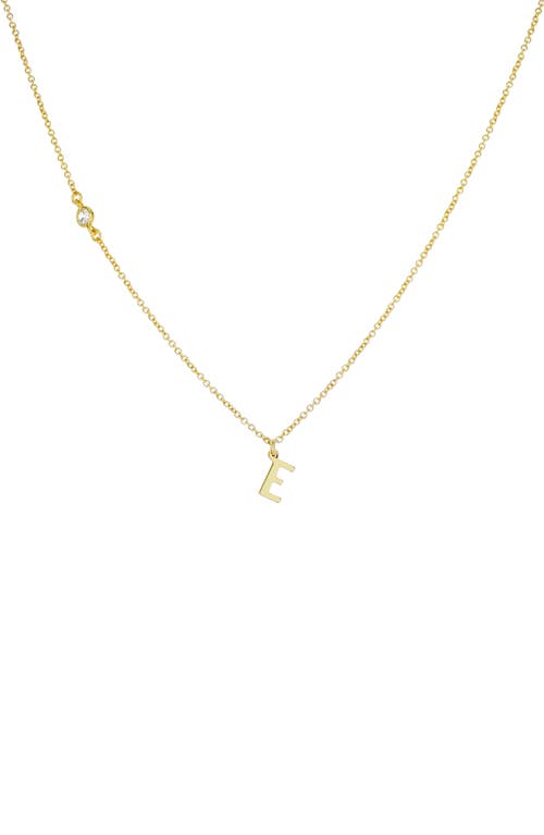 Initial Pendant Necklace in Gold E