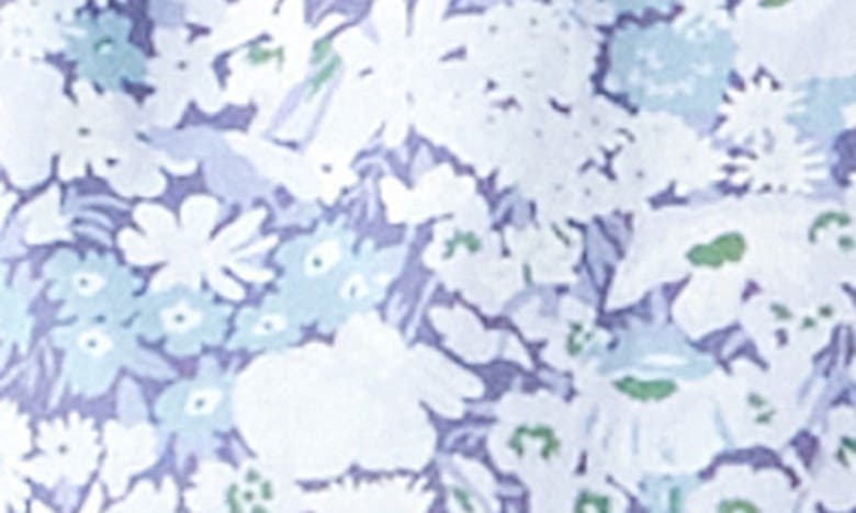 English Factory Floral Print Top With Flower Blue Multi In Blue Multi