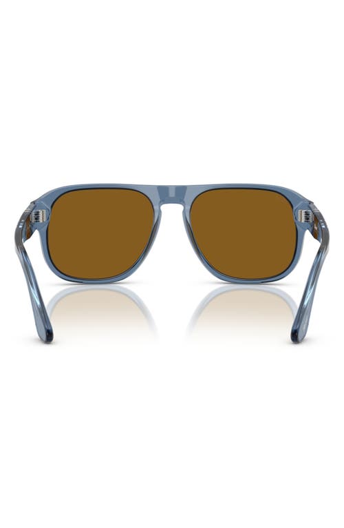 Persol 54mm Polarized Pillow Sunglasses In Brown