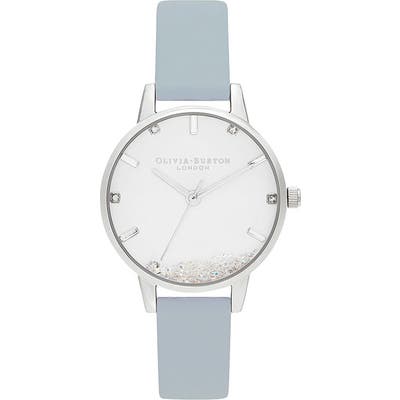 Oliva Burton Wishing Faux Leather Strap Watch, 30Mm