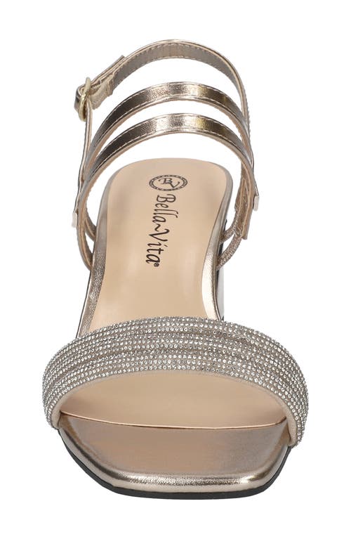 Bella Vita Women's Majesty Square Toe Block Heel Sandals In Gold