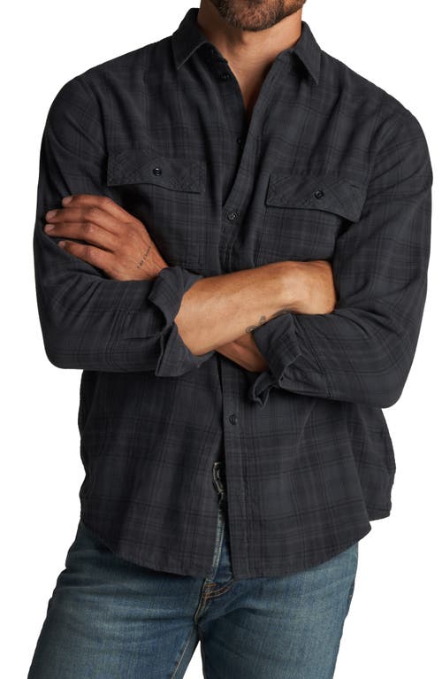 Rowan Redding Plaid Flannel Button-up Shirt In Midnight Plaid
