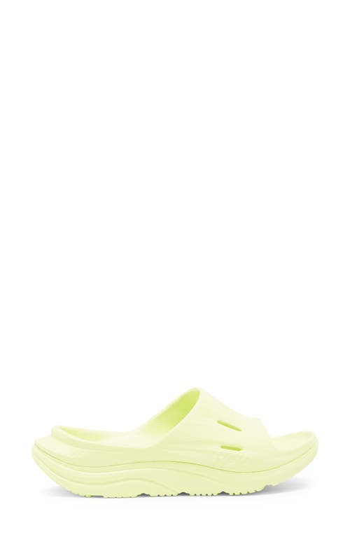 Shop Hoka Gender Inclusive Ora Recovery Slide 3 Sandal In Citrus Glow/citrus Glow