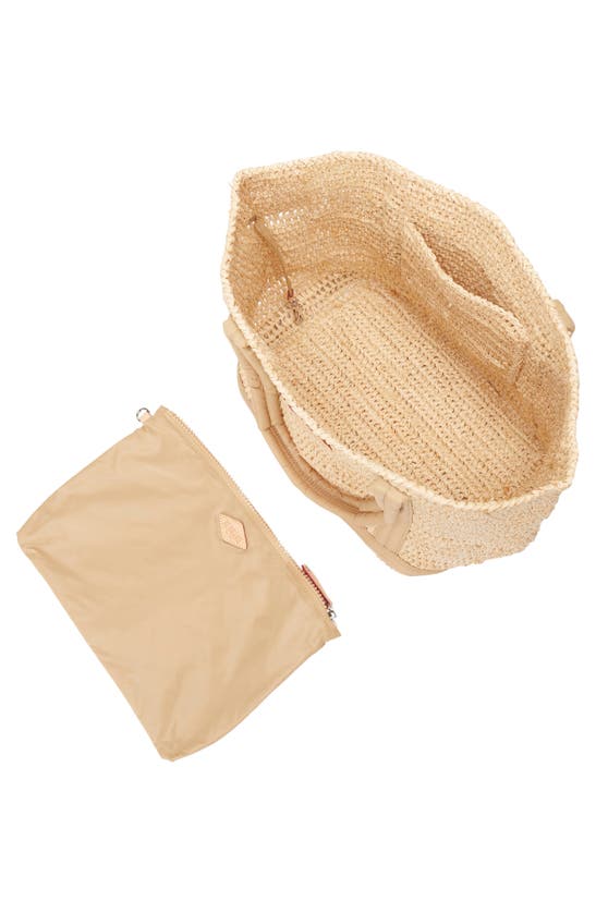 Mz Wallace Medium Raffia Tote In Camel