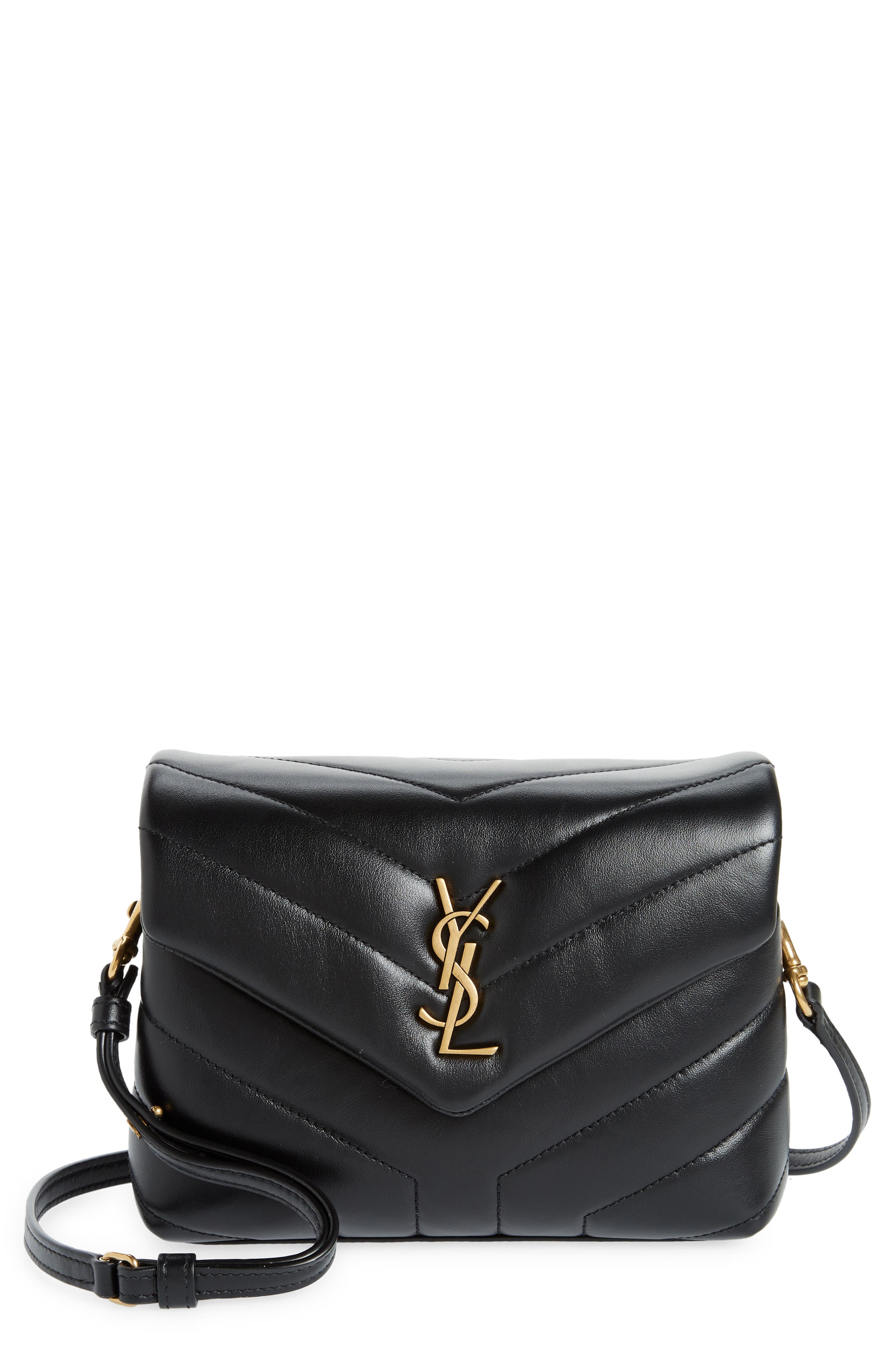 saint laurent toy loulou leather shoulder bag