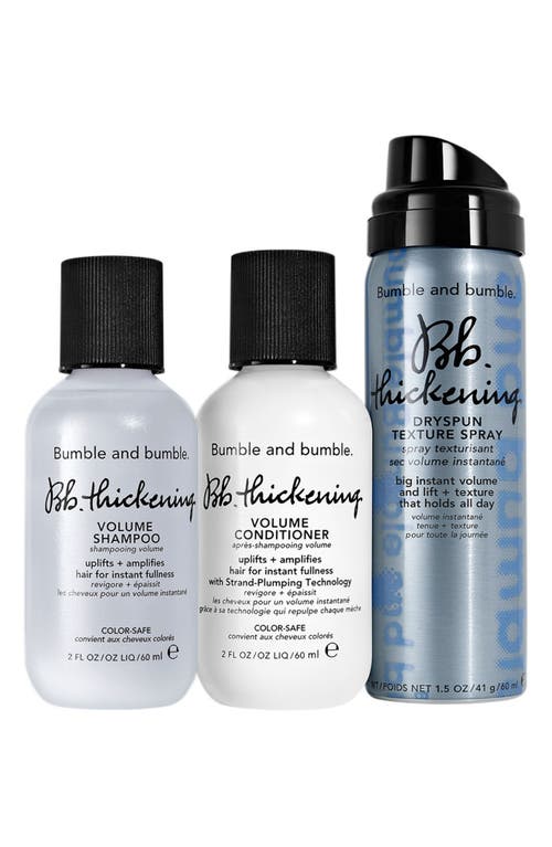 Bumble and bumble. Travel-size Thickening + Volumizing Hair Set (Limited Edition) $48 Value 