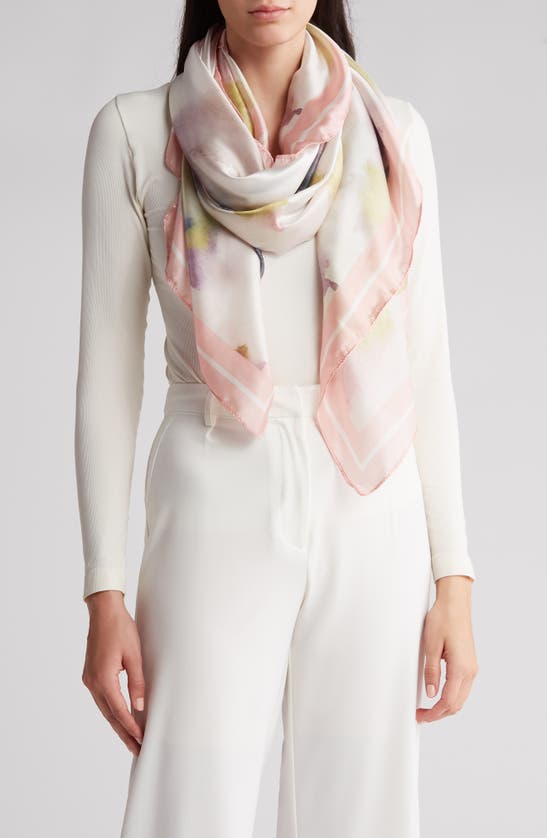 Nordstrom Rack Oversize Scarf In Pink Abstract Flower