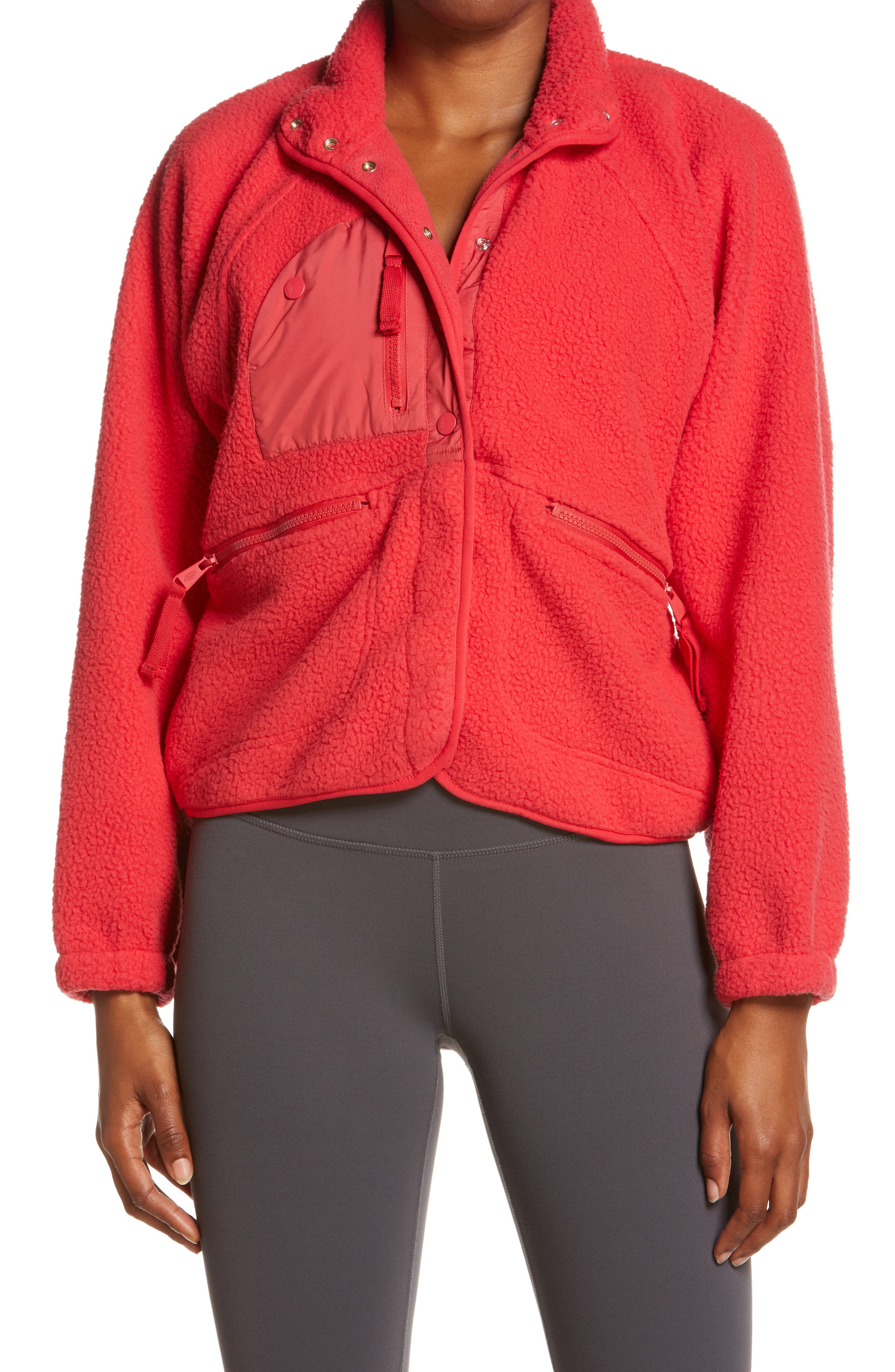 free people hit the slopes fleece jacket