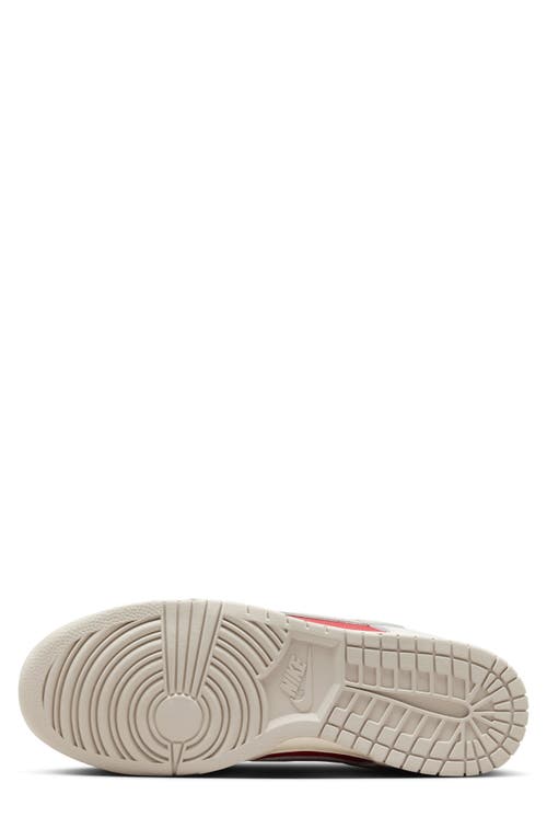 Shop Nike Dunk Low Retro Basketball Sneaker In Phantom/light Iron Ore/red