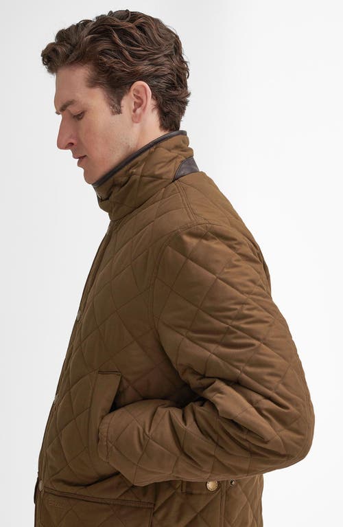 Shop Barbour Lydford Quilted Jacket In Dark Sand Copper