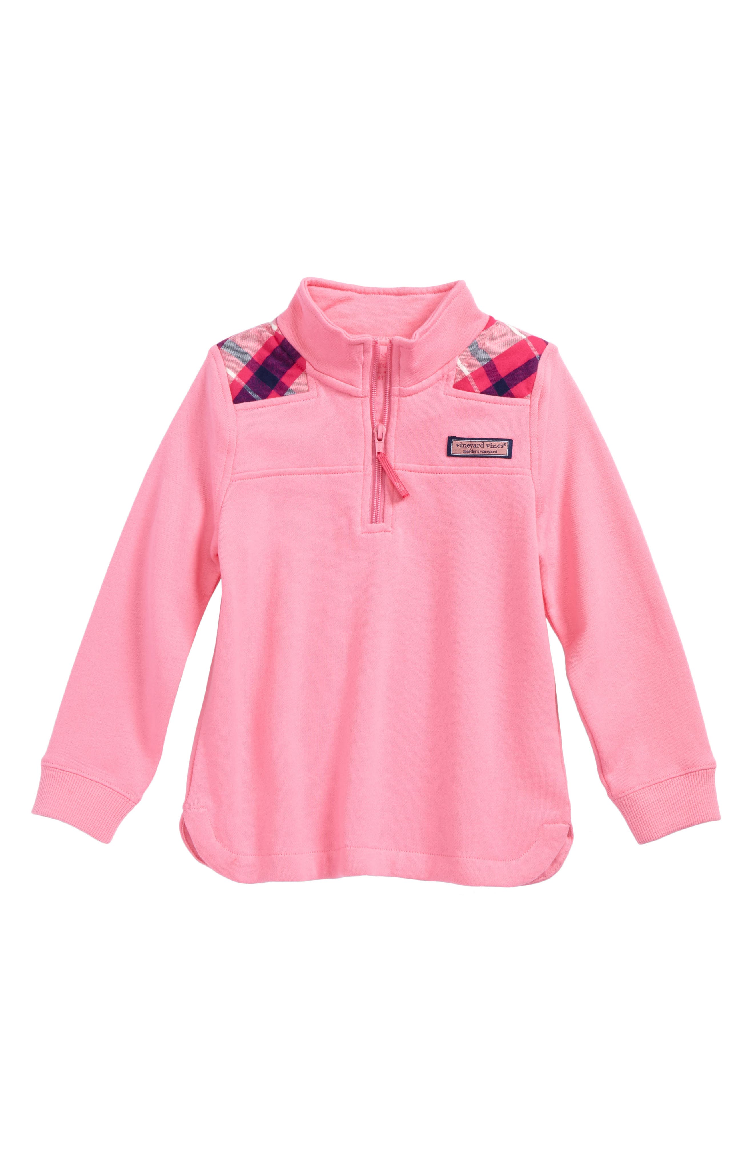 vineyard vines pink quarter zip