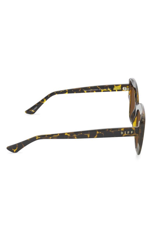 Diff 52mm Melody Sunglasses In Dark Tort/brown Solid Lens