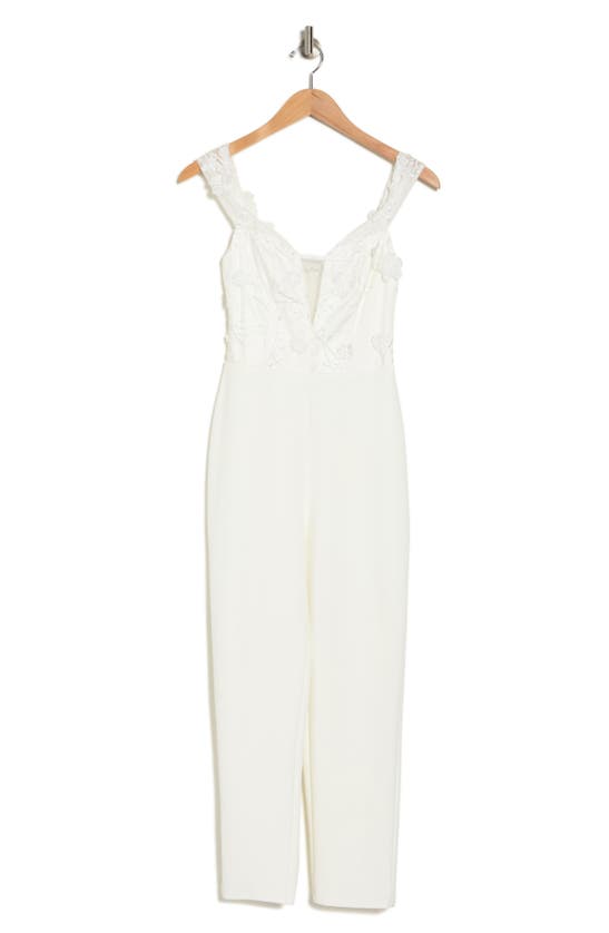 Shop Lulus Lovely Glamour Lace Bodice Jumpsuit In White