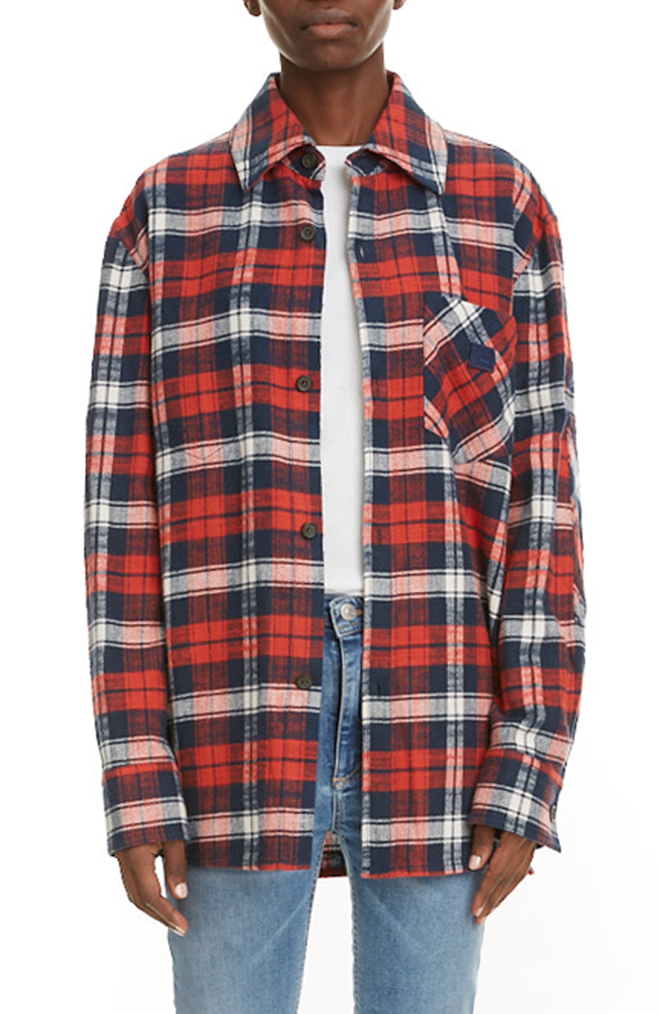 acne studios flannel shirt