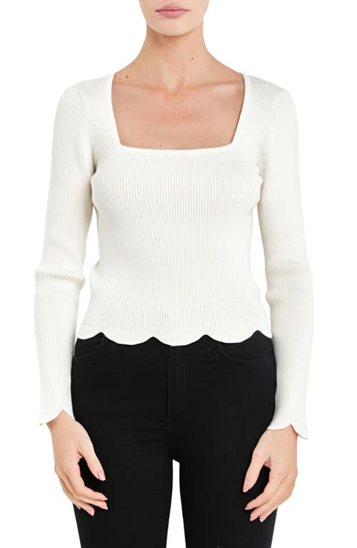 English Factory Scallop Hem Sweater at Nordstrom,