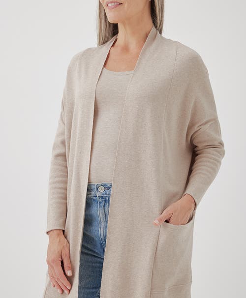 Shop Pact Organic Cotton Airplane Cardigan In Wheat Heather