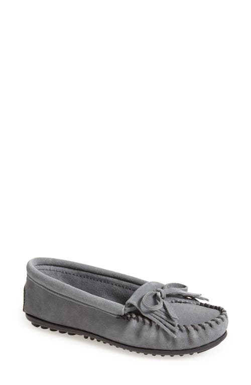 Minnetonka Kilty Suede Driving Shoe Storm at Nordstrom,