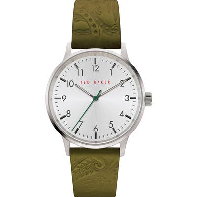 Ted Baker London Cosmop Leather Strap Watch, 40Mm
