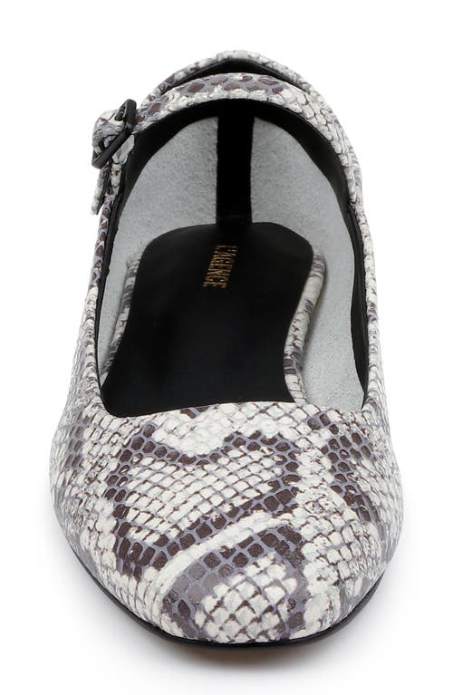 Shop L Agence L'agence Edelie Mary Jane Flat In Black/white Snake