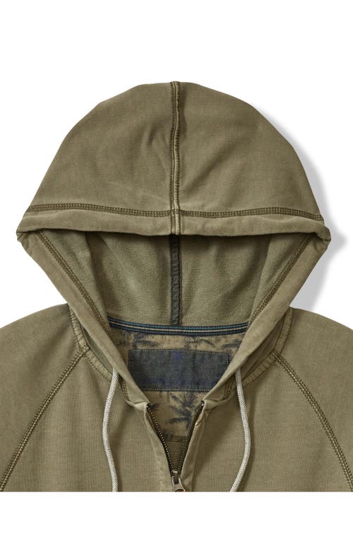 Tommy Bahama Ben & Terry Cotton Zip-up Hoodie In Tea Leaf
