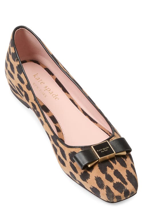 Kate Spade New York Bowdie Ballet Flat In Tan Multi