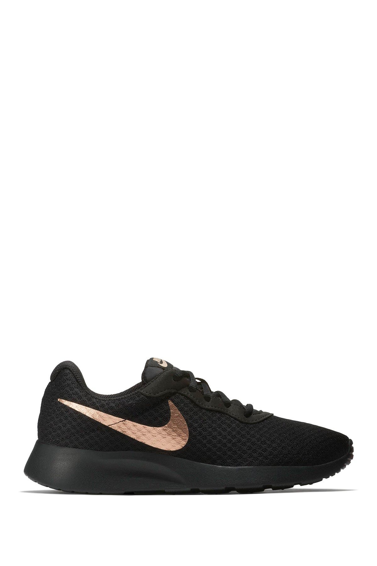 black nike with rose gold swoosh