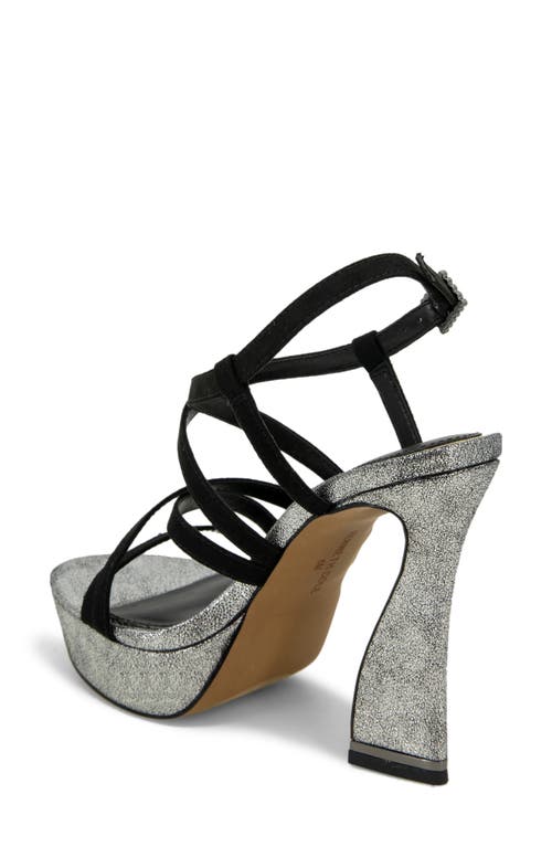 Kenneth Cole New York Allen Platform Sandal In Black/pewter