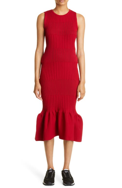 CFCL Fluted Fit & Flare Dress in Red