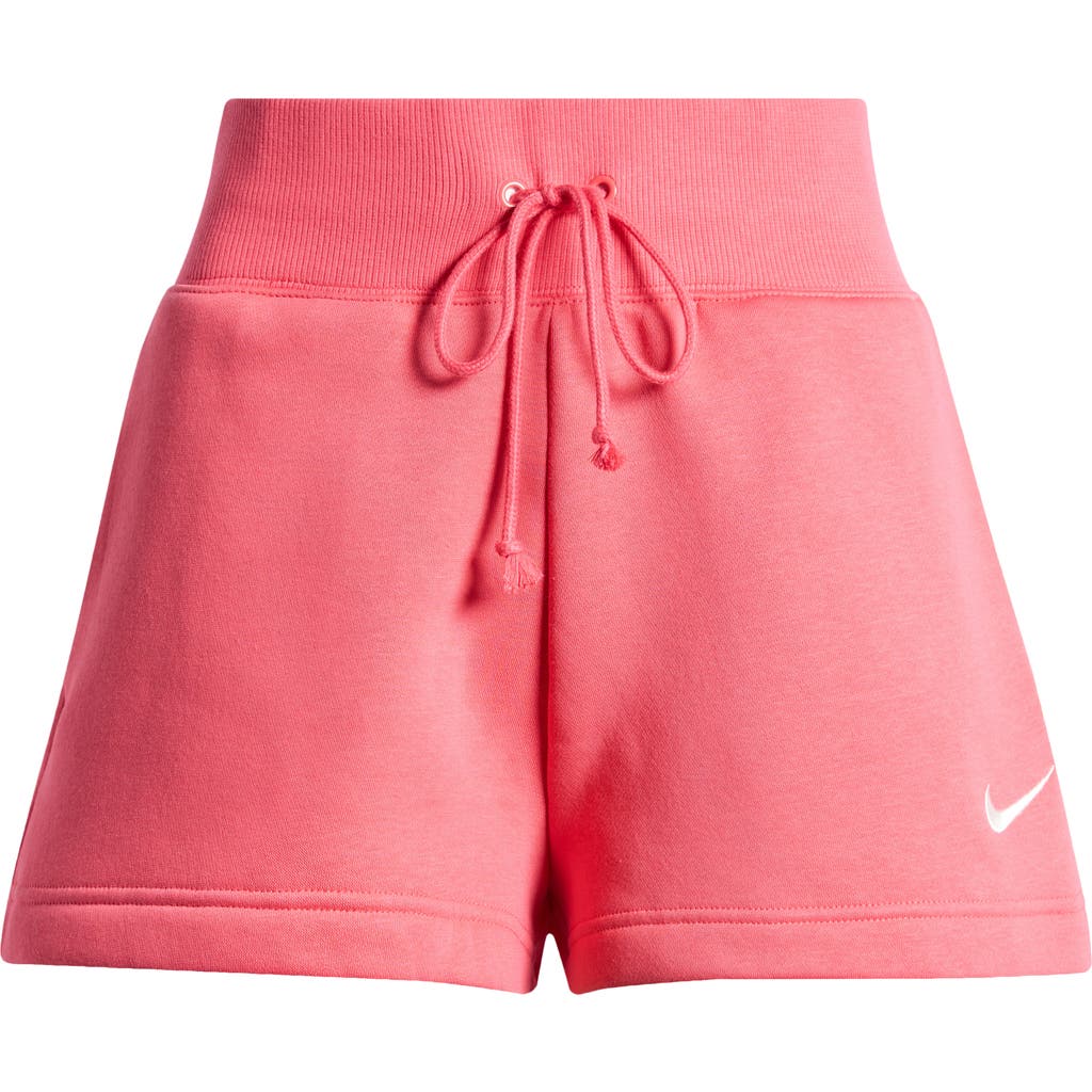 Nike Women's Sportswear Phoenix Fleece High-waisted Loose Shorts In Aster Pink/ Sail