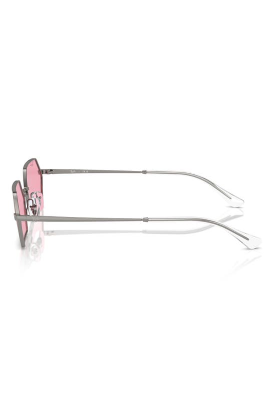 Ray Ban Yevi Bio-based Sunglasses Gunmetal Frame Pink Lenses 55-18 In Pink