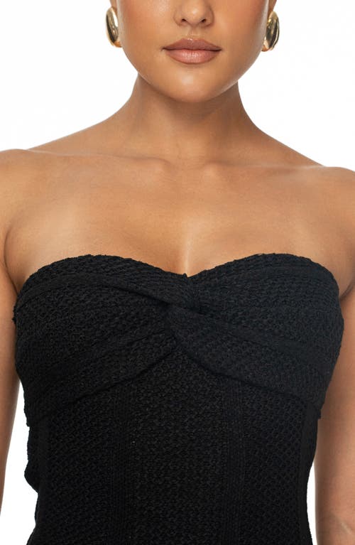 Shop Jluxlabel Blanca Strapless Knit Dress In Black