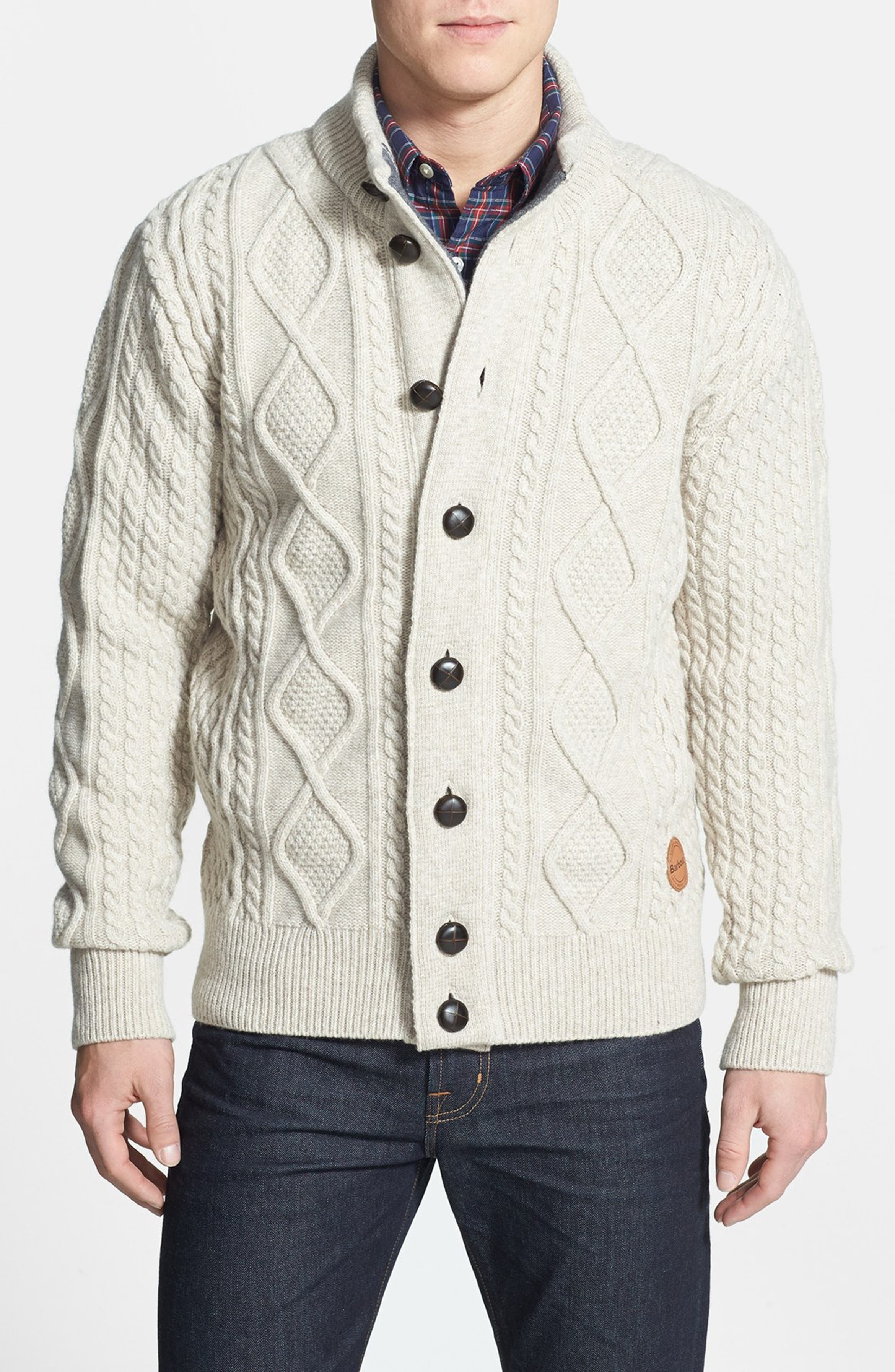 Barbour 'Kirkham' Cable Knit Button Sweater Nordstrom