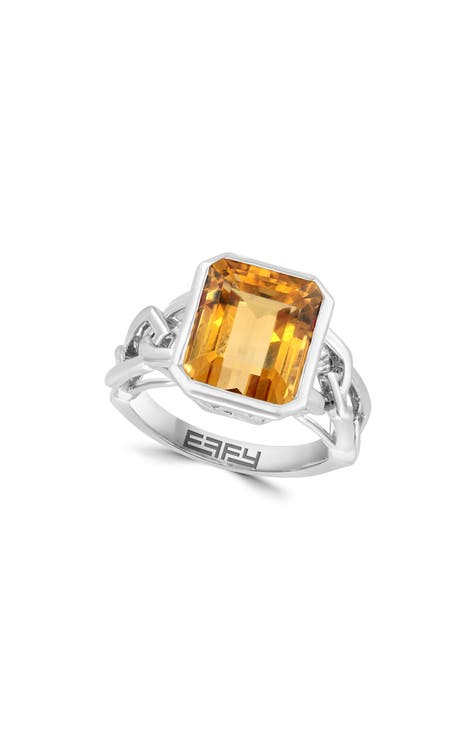 Sterling Silver Citrine Ring