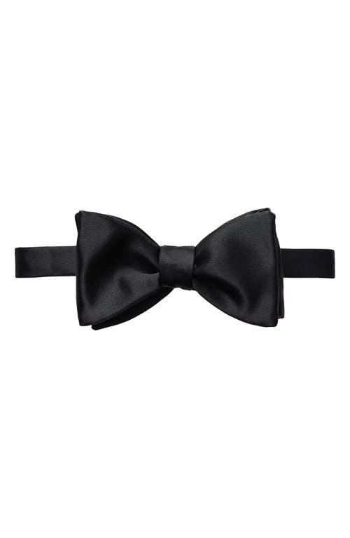 Eton Solid Silk Bow Tie in Black at Nordstrom