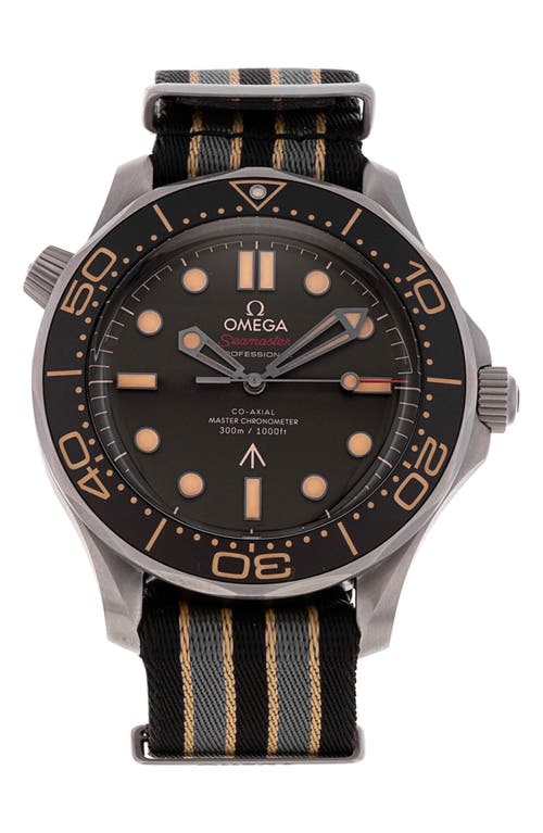 Omega Preowned 2022 Seamaster Diver 300m James Bond Edition Automatic Nylon Strap Watch