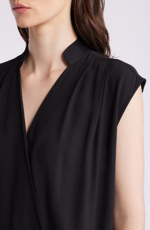 Shop Hugo Boss Boss Bonelia Front Wrap Top In Black