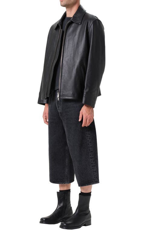 Agolde Chadwick Leather Jacket In Black