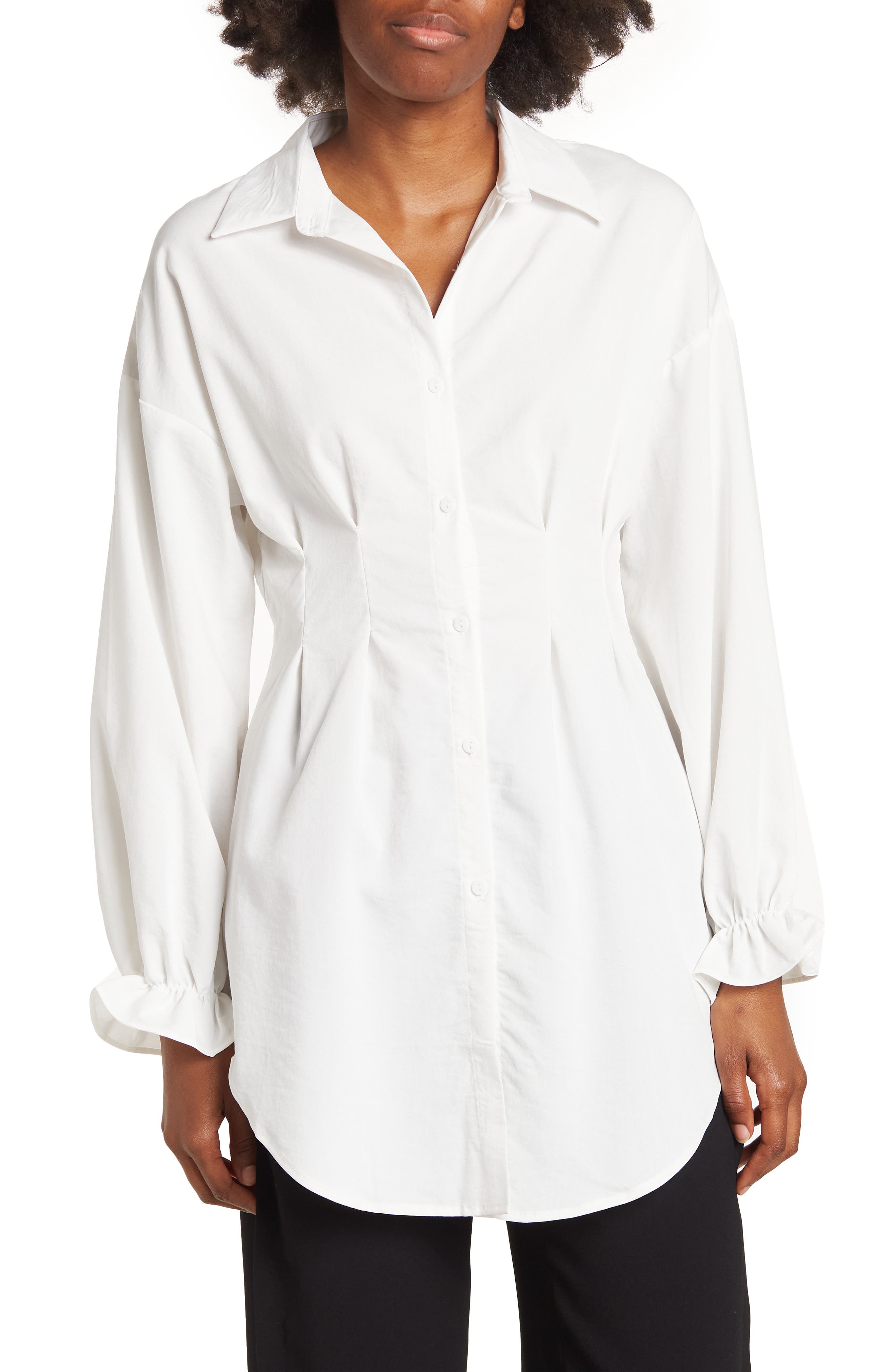 off white button down shirt women's