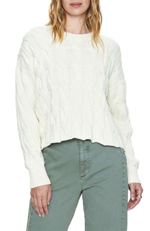 Pistola Eva Cable Stitch Sweater Ecru at Nordstrom,