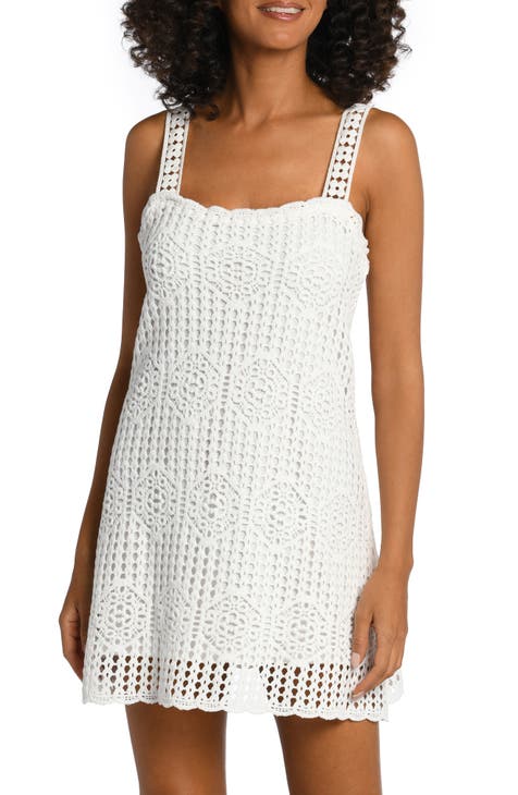 La Blanca Waverly Crochet Cover-Up Dress