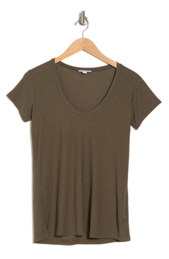 James Perse Deep V-neck T-shirt In Tent