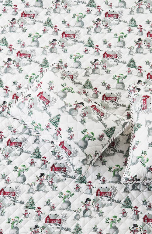Woven & Weft Winter Snowman Quilt & Sham Set In Winter Wonderland