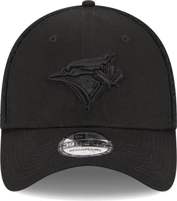 Men's New Era Toronto Blue Jays Black-on-Black Neo Mesh 39THIRTY Flex Hat Size: Medium/Large