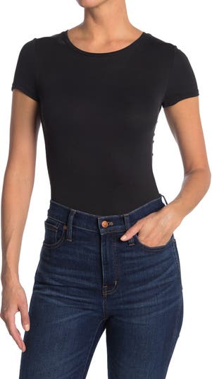 Heather Grey Bodysuit - Ribbed Knit Bodysuit - Square Neck Top - Lulus
