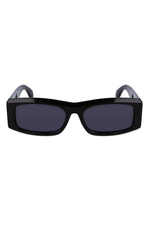 FERRAGAMO Classic Logo 57mm Square Sunglasses in Black at Nordstrom