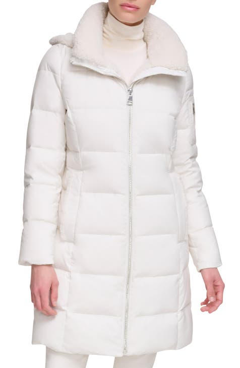 White quilted hotsell coat womens