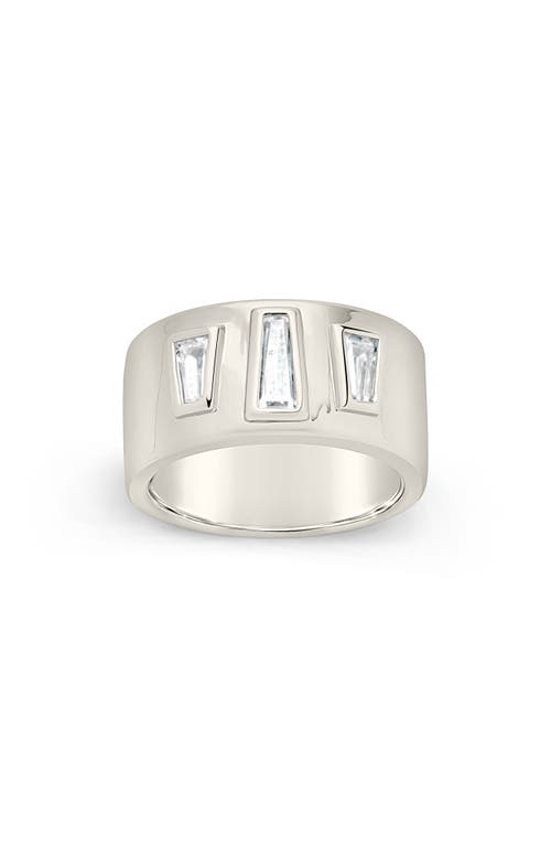 Sterling Forever Colsie Cigar Band Ring in Silver at Nordstrom