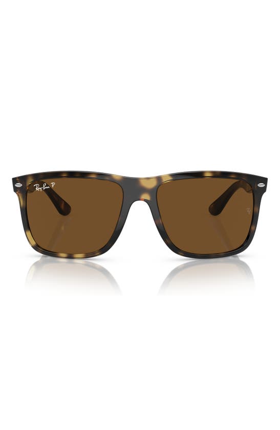 Shop Ray Ban Ray-ban 57mm Polarized Square Sunglasses In Havana